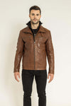 Baldwin Men's Casual Fall Leather Jacket